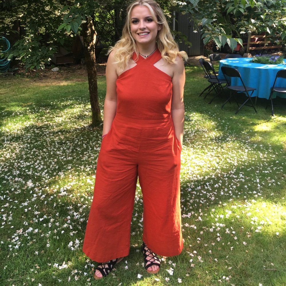 Burnt orange romper